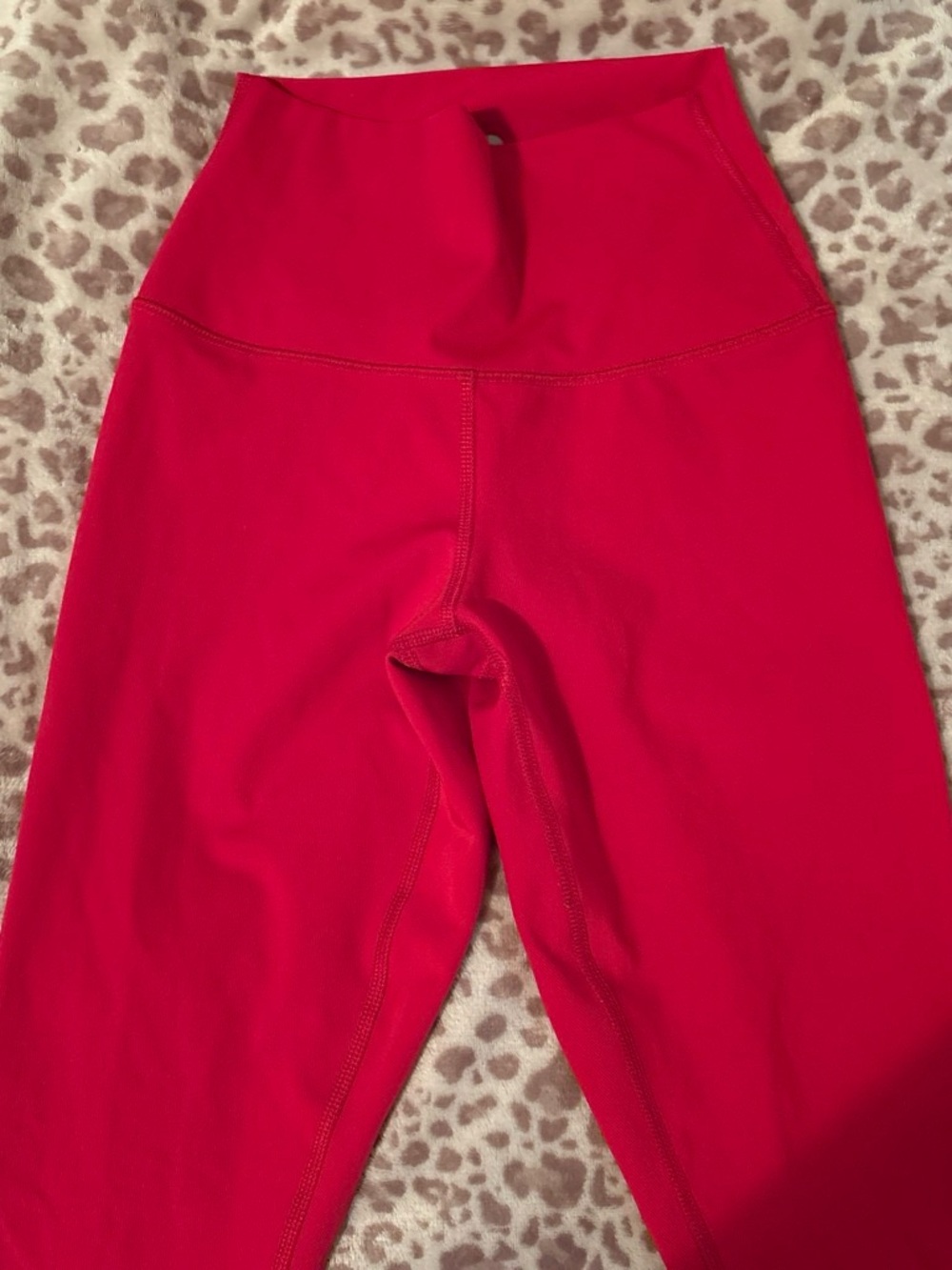 90 Degree By Reflex Bright Red Girls' High-Waist Leggings